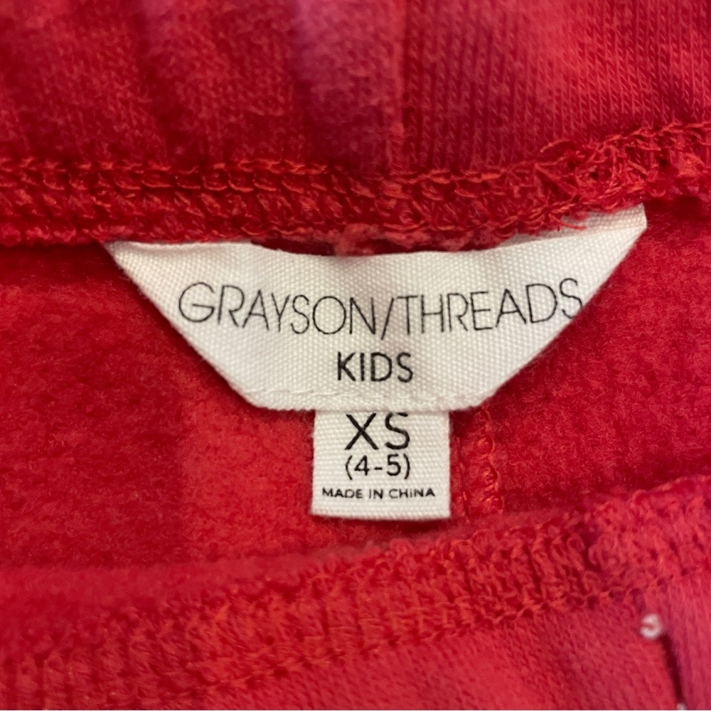 Grayson Threads Fleece Red W/Hearts Jogger Pant/Sweatshirt Set. Size XS (4/5) - Picture 10 of 16